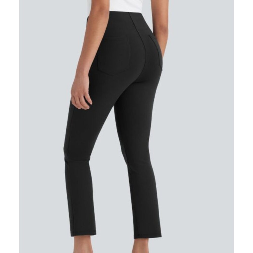 Halara Flex High Waist Back Pocket Pull On Cropped Pants Black Size XL